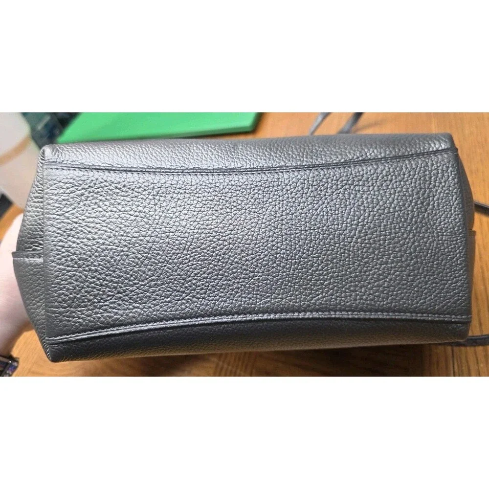 COACH F38877 Emma Mini Satchel Crossbody Bag/ Gunmetal Leather/Snakeskin